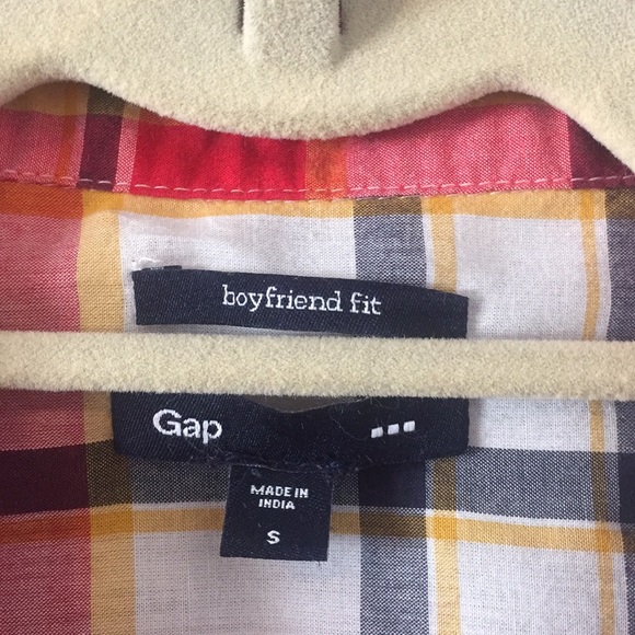 Plaid boyfriend fit shirt. - Picture 3 of 3